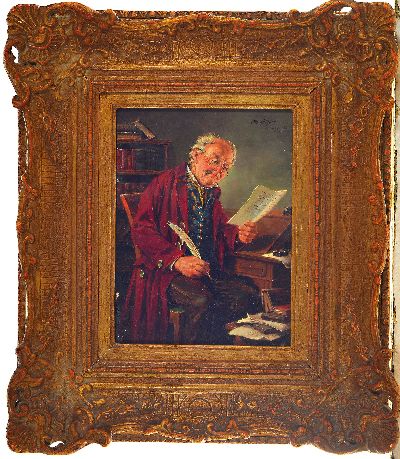 27073726k - Otto Kirchner, 1887 Eckartshausen-1960 München, Charakterporträt eines Herren am ...