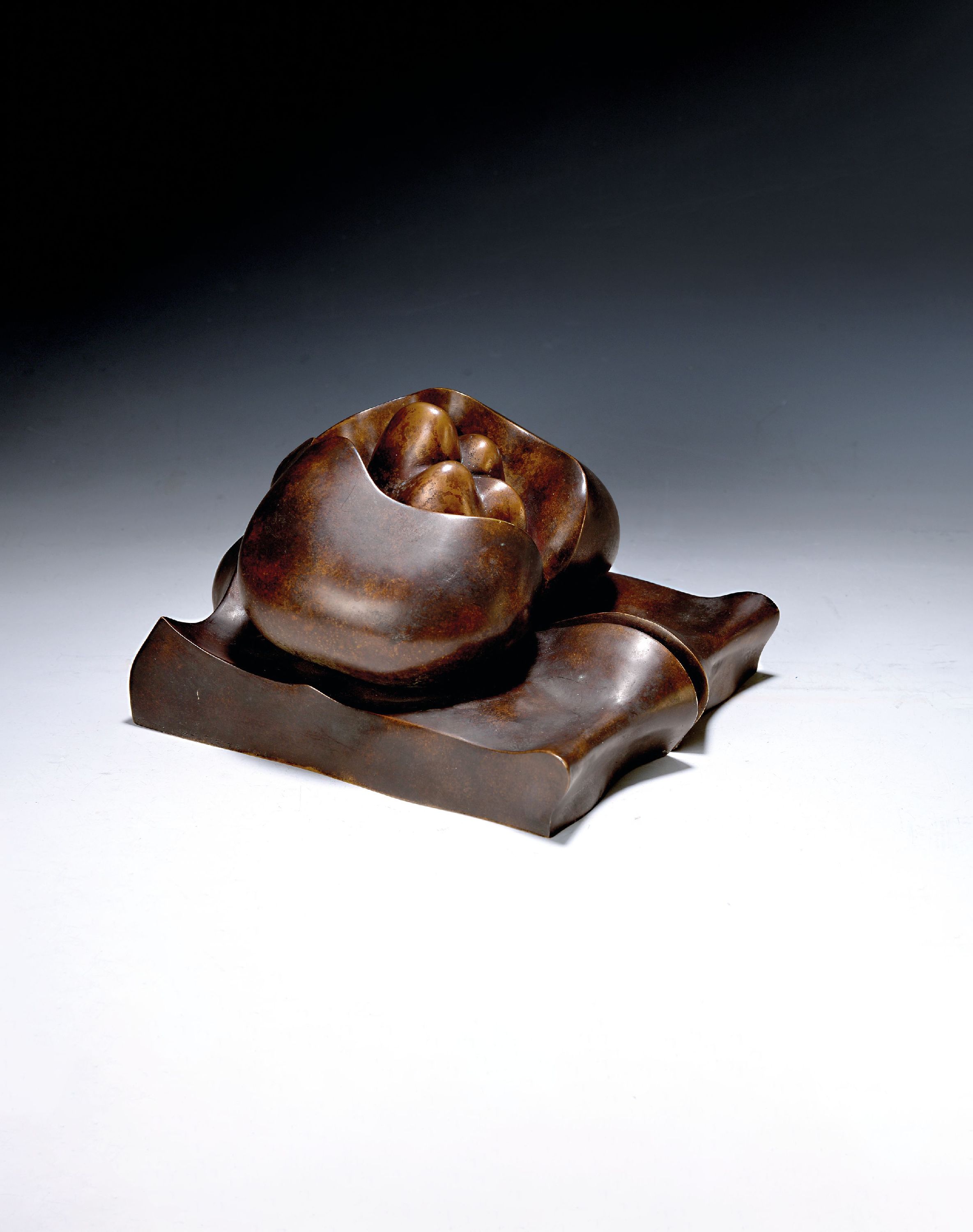 Image 27073978 - Maximilian Hutlett, 1933 Zweibrücken - 2018 Wachenheim, große Bronzefigur, organische ...