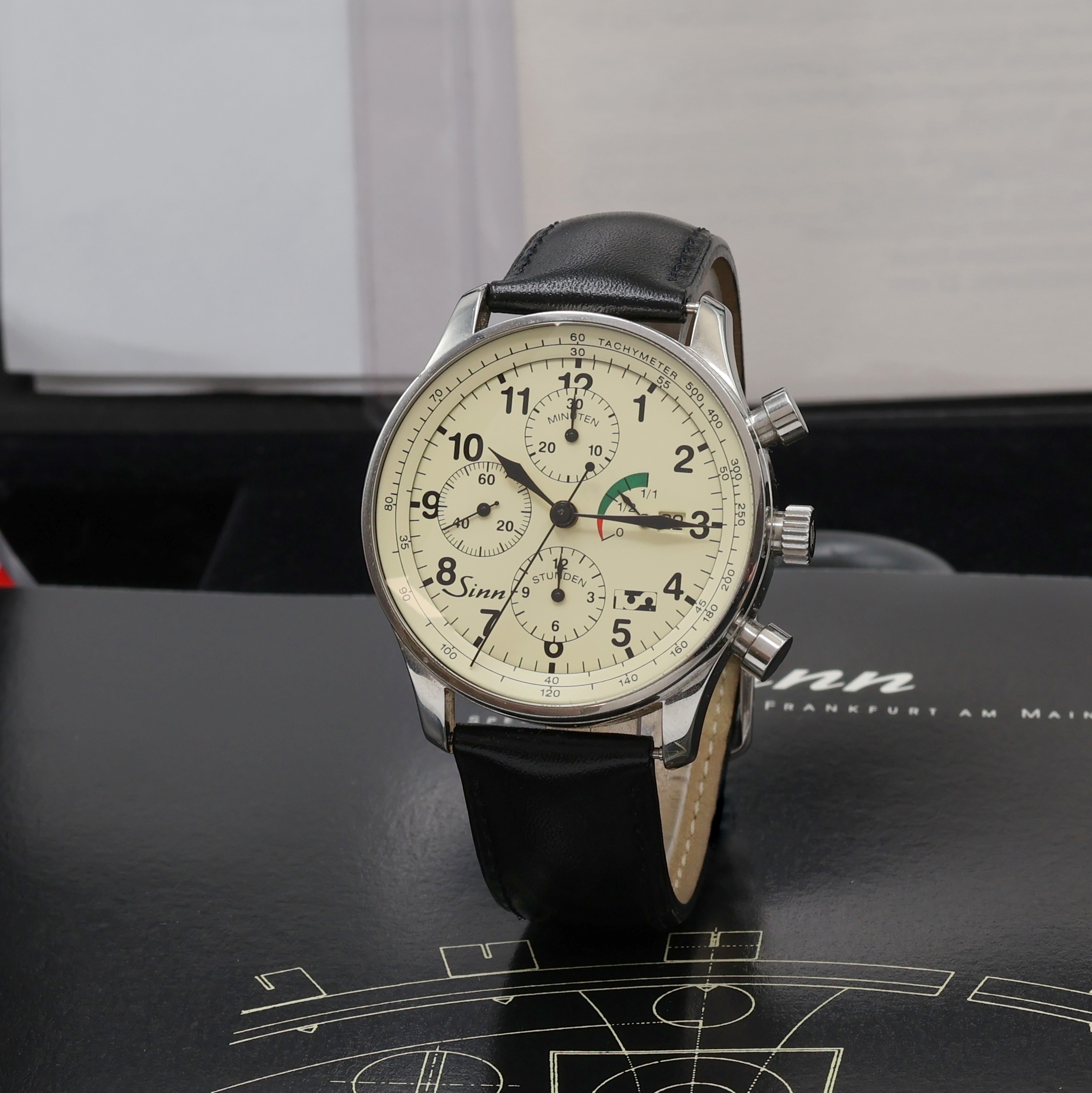 Image 27074488 - SINN Modell 956 FULDA Herrenchronograph in Stahl mit Box und Papier, Schweiz um 2000, ...