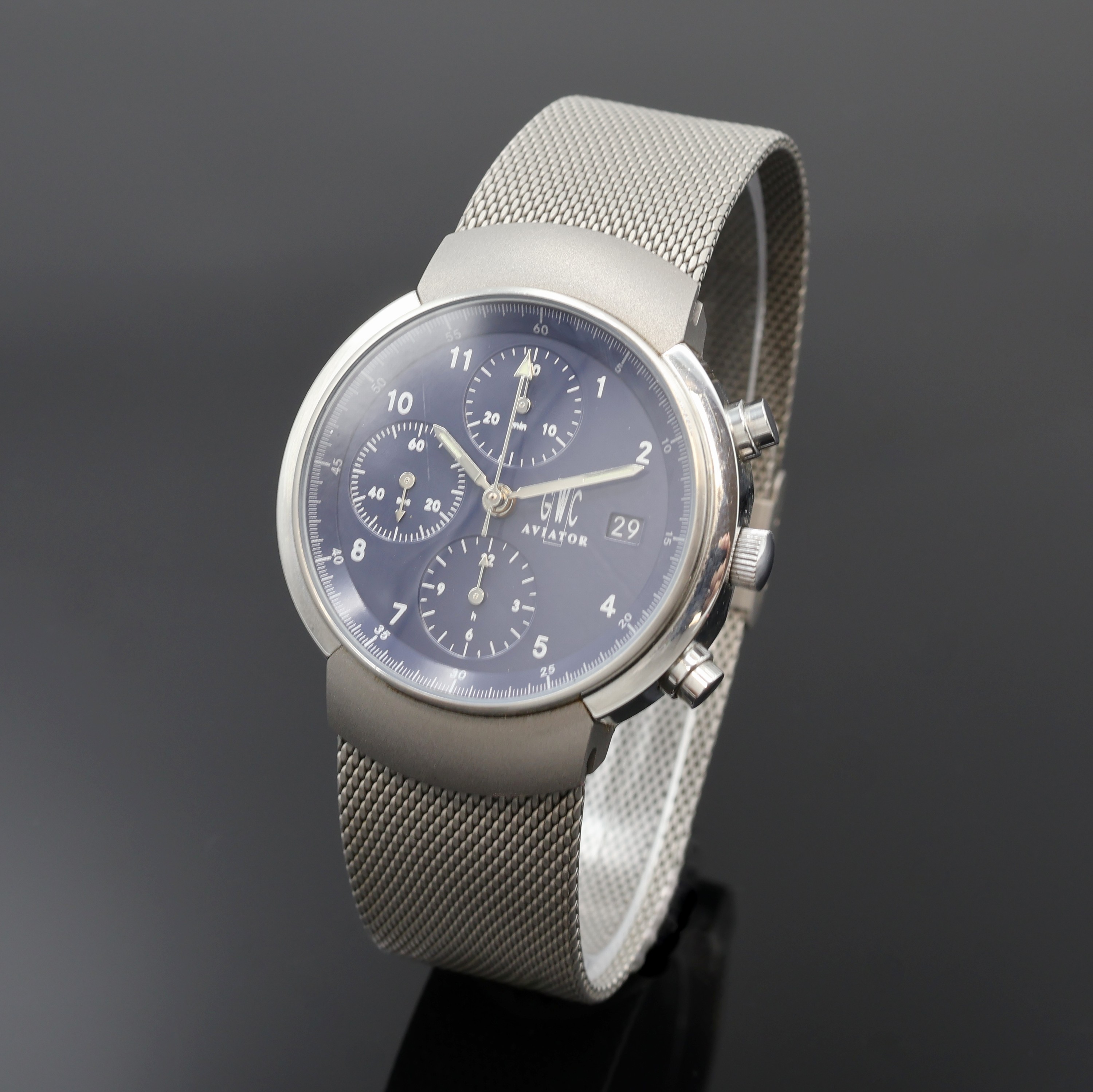 Image 27074489 - GWC LUFTHANSA Aviator Herrenchronograph in Titan/Stahl mit COSC-Zertifikat, Schweiz um ...