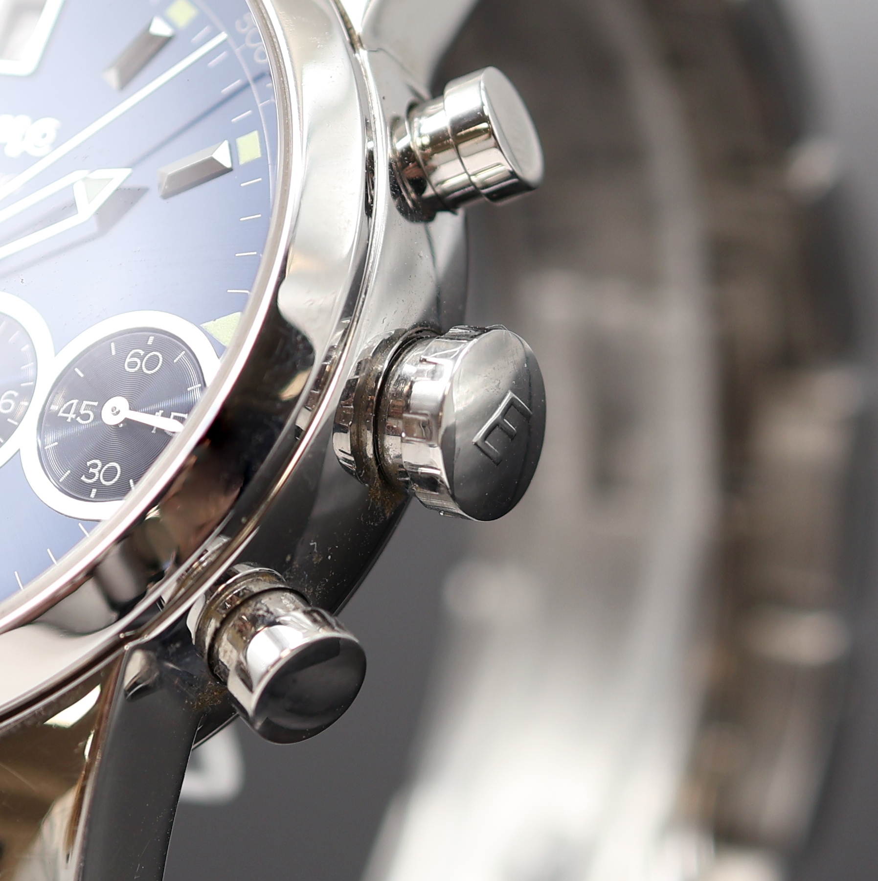 Detail b: EBERHARD & CO Chrono4 Herrenchronograph in Stahl/Stahlband Referenz 5303, Schweiz um 2000, Automatik, 8-fach verschr. Stahlgeh., orig. Stahlband m. ...
