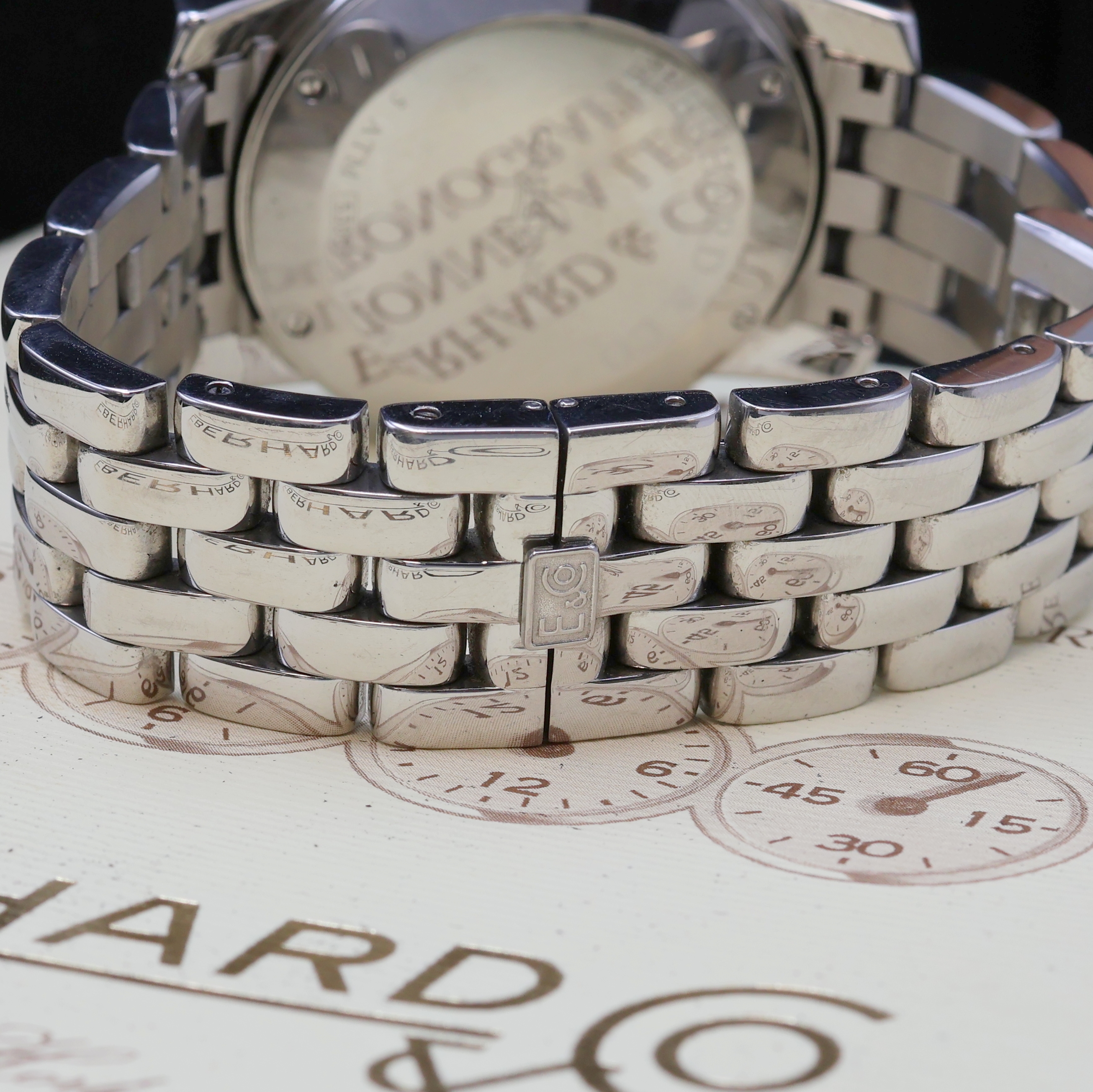 Detail c: EBERHARD & CO Chrono4 Herrenchronograph in Stahl/Stahlband Referenz 5303, Schweiz um 2000, Automatik, 8-fach verschr. Stahlgeh., orig. Stahlband m. ...