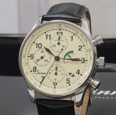 27074488a - SINN Modell 956 FULDA Herrenchronograph in Stahl mit Box und Papier, Schweiz um 2000, ...