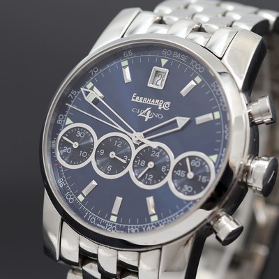 27074497a - EBERHARD & CO Chrono4 Herrenchronograph in Stahl/Stahlband Referenz 5303, Schweiz um ...