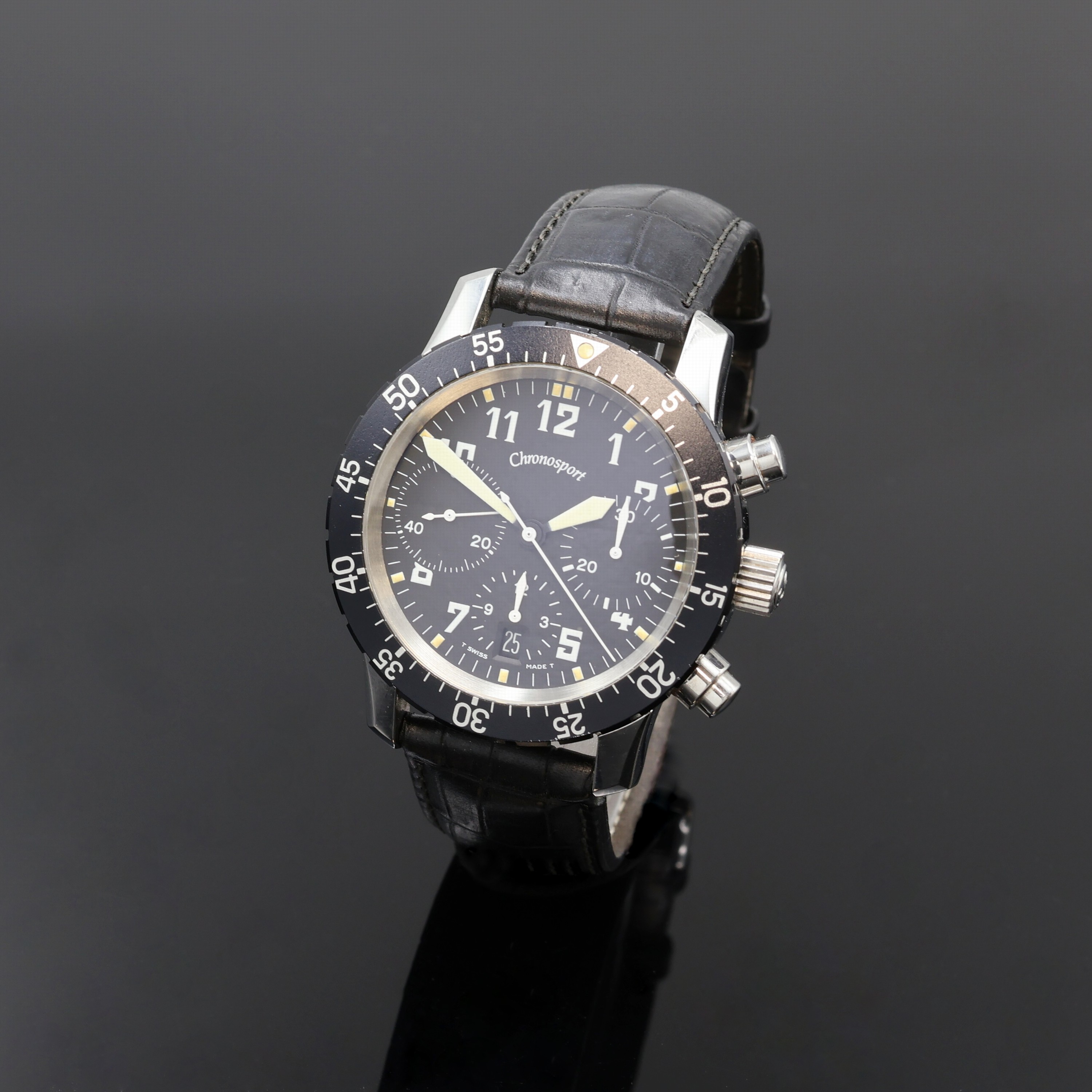Image 27074522 - CHRONOSPORT Herrenchronograph in Stahl, Schweiz um 2000, Automatik, beids. vergl. Geh., ...