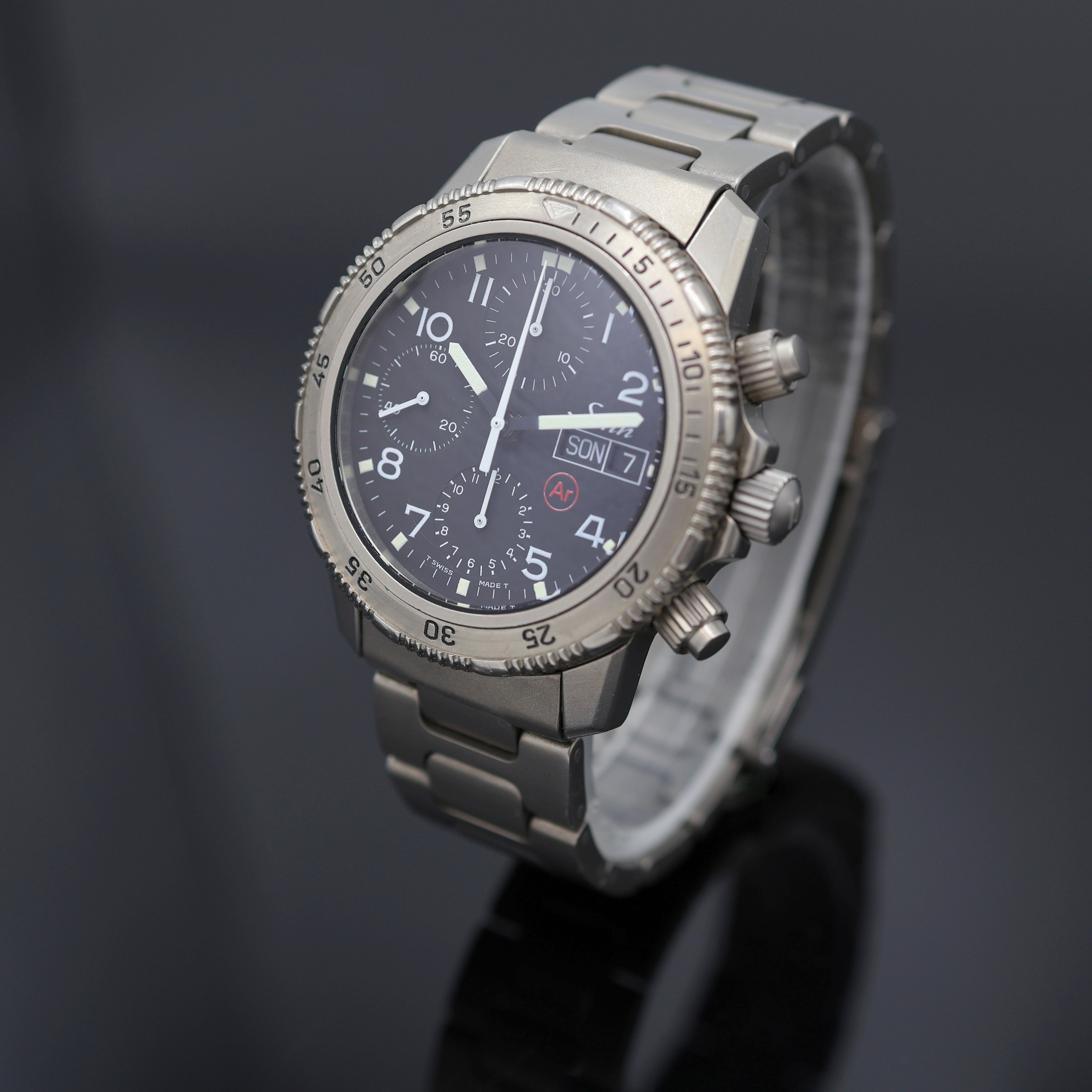Image 27074545 - SINN Referenz 103.0300 Taucherchronograph in Reintitan, Schweiz um 1995, Automatik, 2- ...