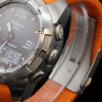 27074508b - TISSOT T-Touch Multifunktions-Herrenarmbanduhr in Stahl, Schweiz um 2010, quartz, satin. ...