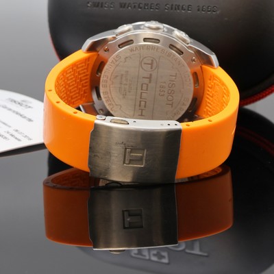 27074508d - TISSOT T-Touch Multifunktions-Herrenarmbanduhr in Stahl, Schweiz um 2010, quartz, satin. ...