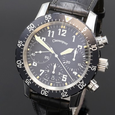27074522a - CHRONOSPORT Herrenchronograph in Stahl, Schweiz um 2000, Automatik, beids. vergl. Geh., ...