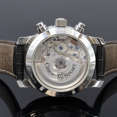 27074522d - CHRONOSPORT Herrenchronograph in Stahl, Schweiz um 2000, Automatik, beids. vergl. Geh., ...