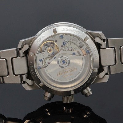 27074524e - GUINAND Armbandchronograph in Stahl/Stahlband, Schweiz um 1995, Automatik, beids. vergl. ...