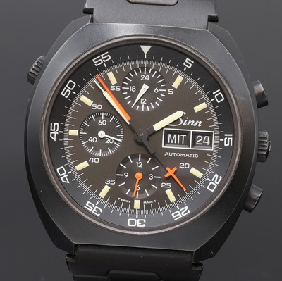 27074526a - SINN Referenz 140/42 geschwärzter Armbandchronograph in Stahl/Stahlband, Schweiz um ...
