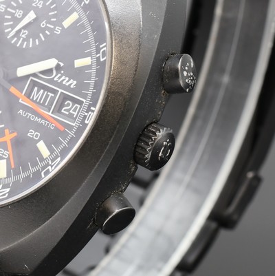 27074526b - SINN Referenz 140/42 geschwärzter Armbandchronograph in Stahl/Stahlband, Schweiz um ...