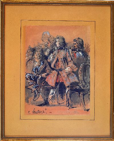 27074572k - A. Loretz, wohl Alcide Joseph,, 1813 - 1888, französischer Maler und Karrikaturist, ...