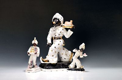 Image 3 Porzellanwerbefiguren, Neundorf, Thüringen, 20.Jh., Porzellan, farbig und ...