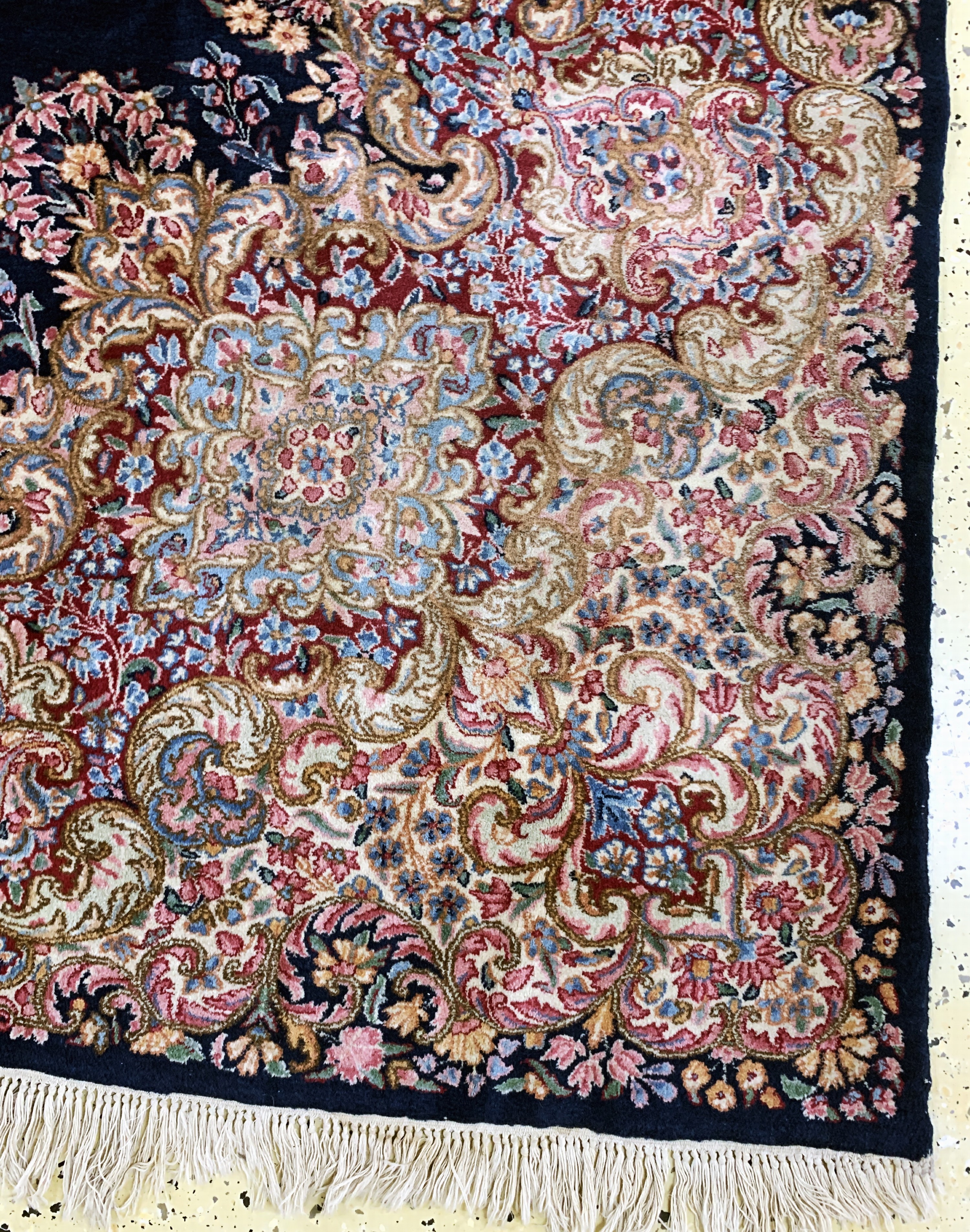 Detail a: Kerman Lawar fein, Persien, Mitte 20.Jhd, Wolle auf Baumwolle, ca. 334 x 243 cm, EHZ: 2