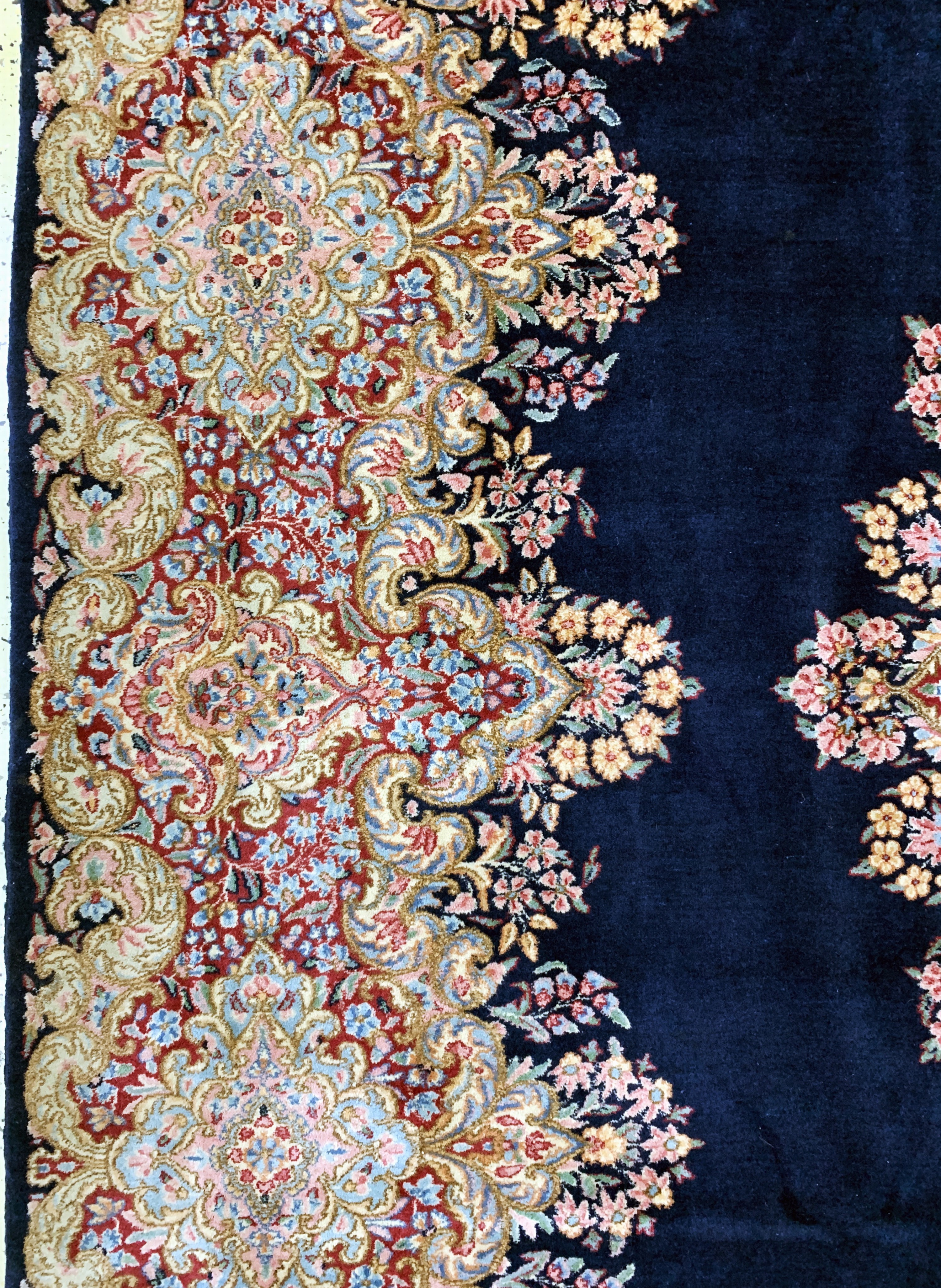 Detail c: Kerman Lawar fein, Persien, Mitte 20.Jhd, Wolle auf Baumwolle, ca. 334 x 243 cm, EHZ: 2