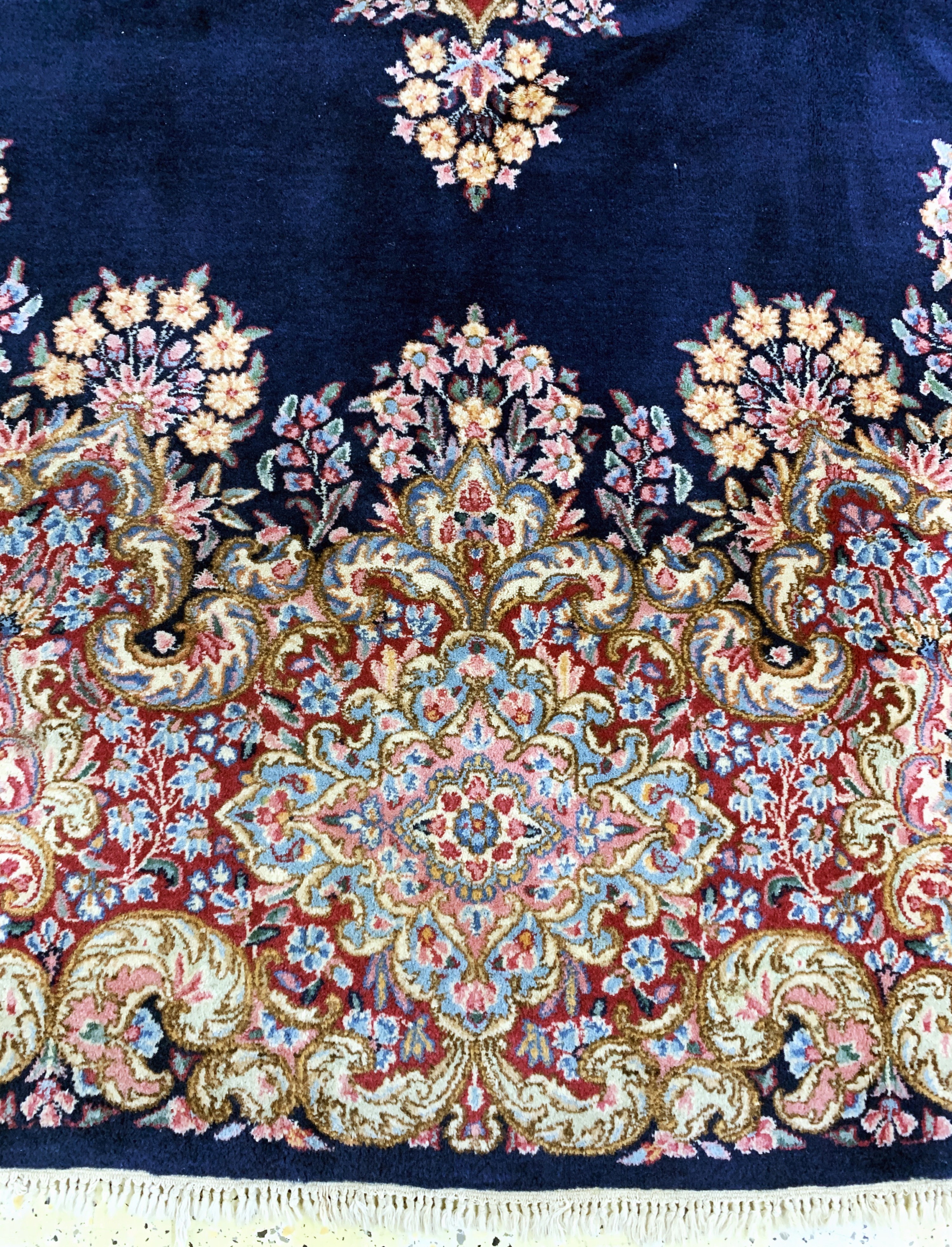 Detail g: Kerman Lawar fein, Persien, Mitte 20.Jhd, Wolle auf Baumwolle, ca. 334 x 243 cm, EHZ: 2