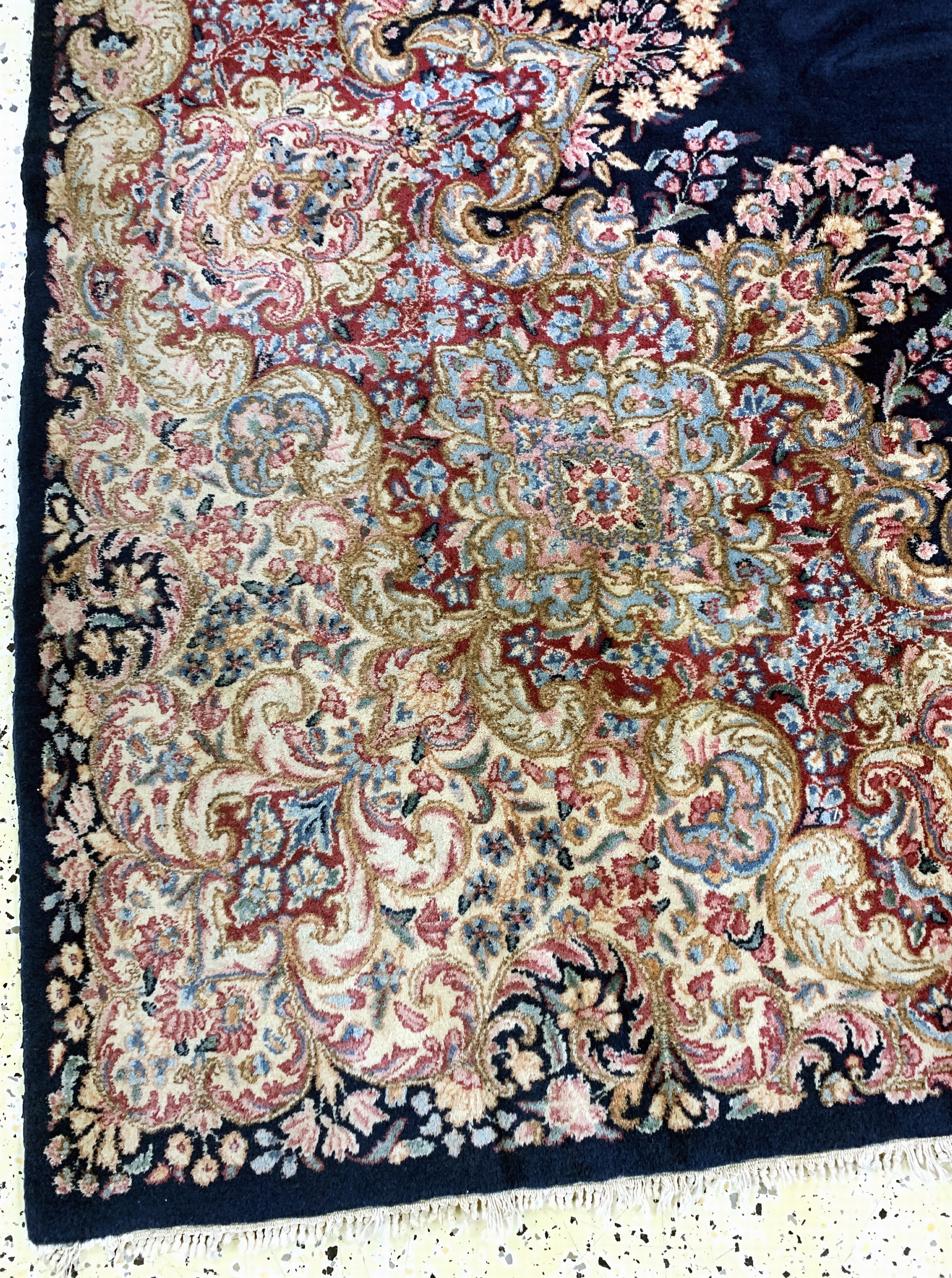 Detail h: Kerman Lawar fein, Persien, Mitte 20.Jhd, Wolle auf Baumwolle, ca. 334 x 243 cm, EHZ: 2