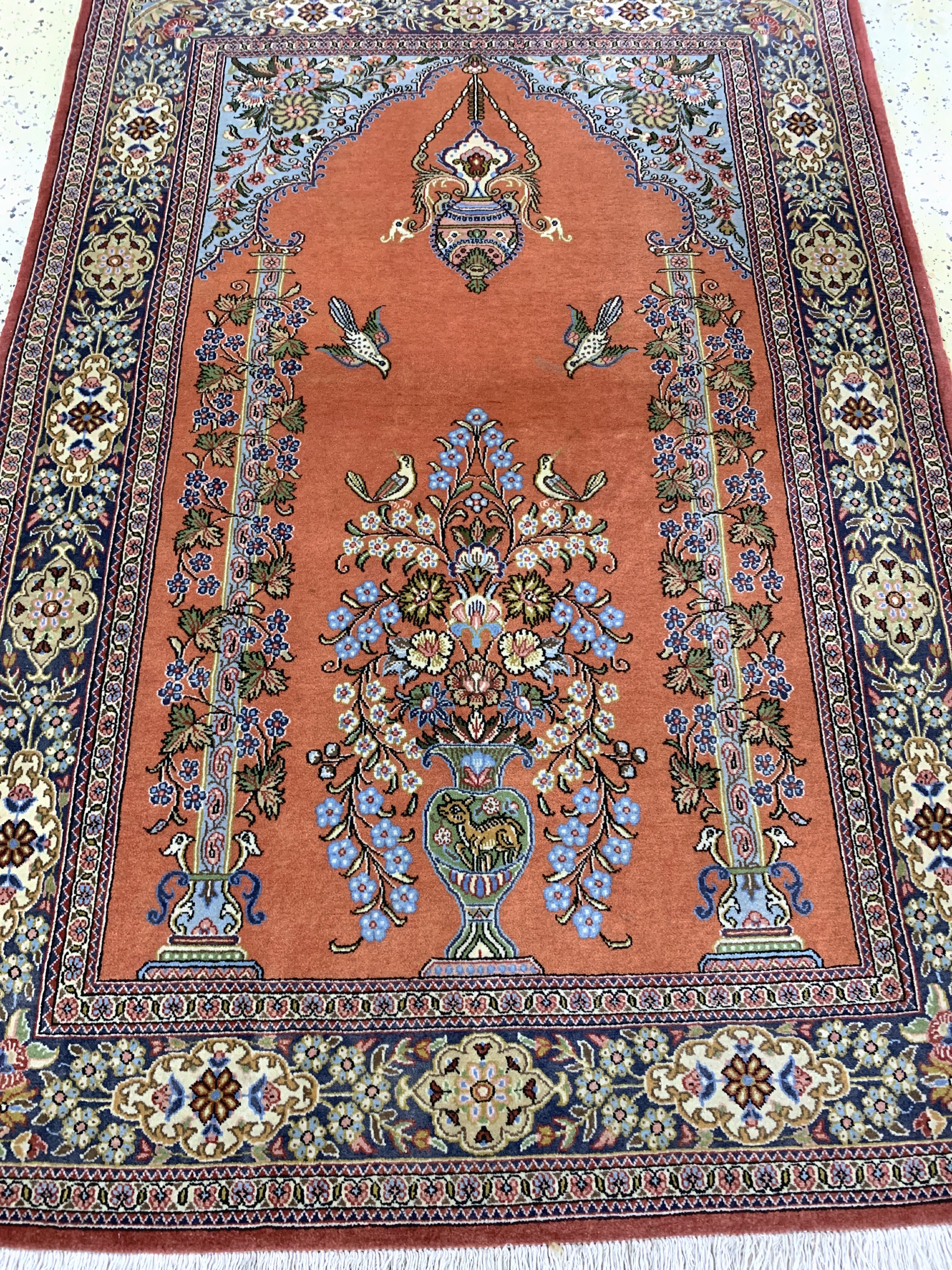 Detail d: Ghom Kork, Persien, Ende 20.Jhd, Korkwolle,ca. 160 x 110 cm, EHZ: 2