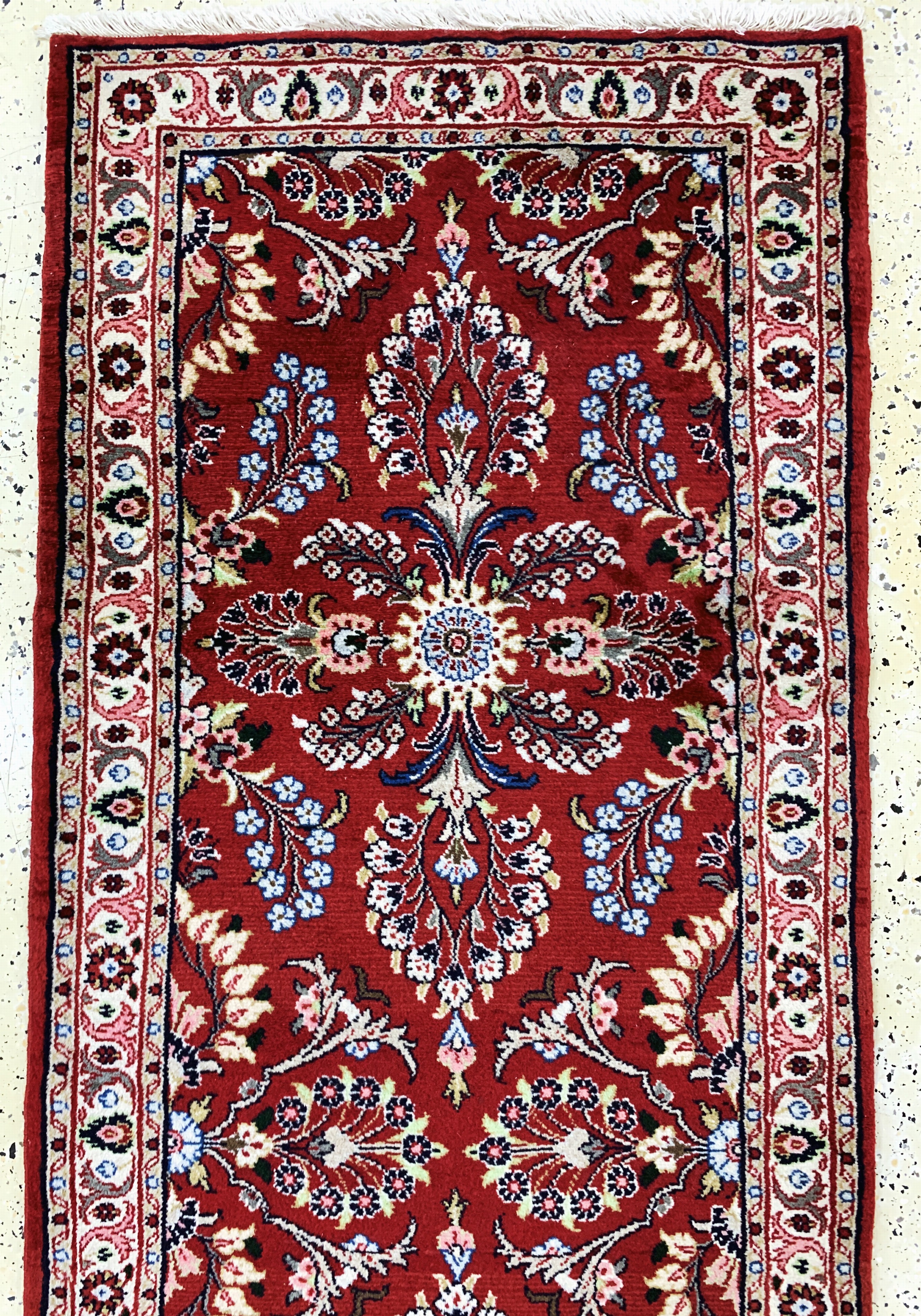 Detail a: Sarogh, Persien, Ende 20.Jhd, Wolle auf Baumwolle, ca. 335 x 80 cm, EHZ: 2