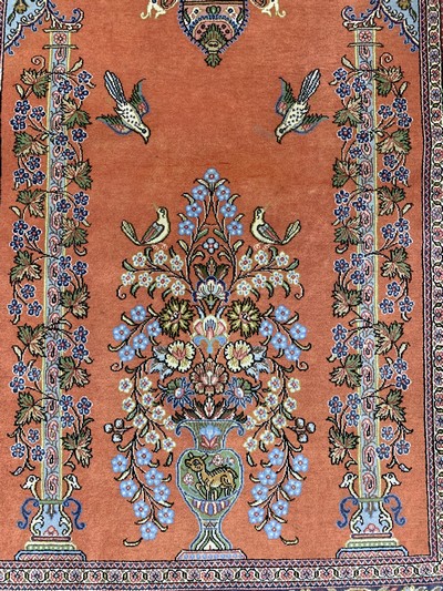 27075356c - Ghom Kork, Persien, Ende 20.Jhd, Korkwolle,ca. 160 x 110 cm, EHZ: 2 Schätzpreis: 400, ...