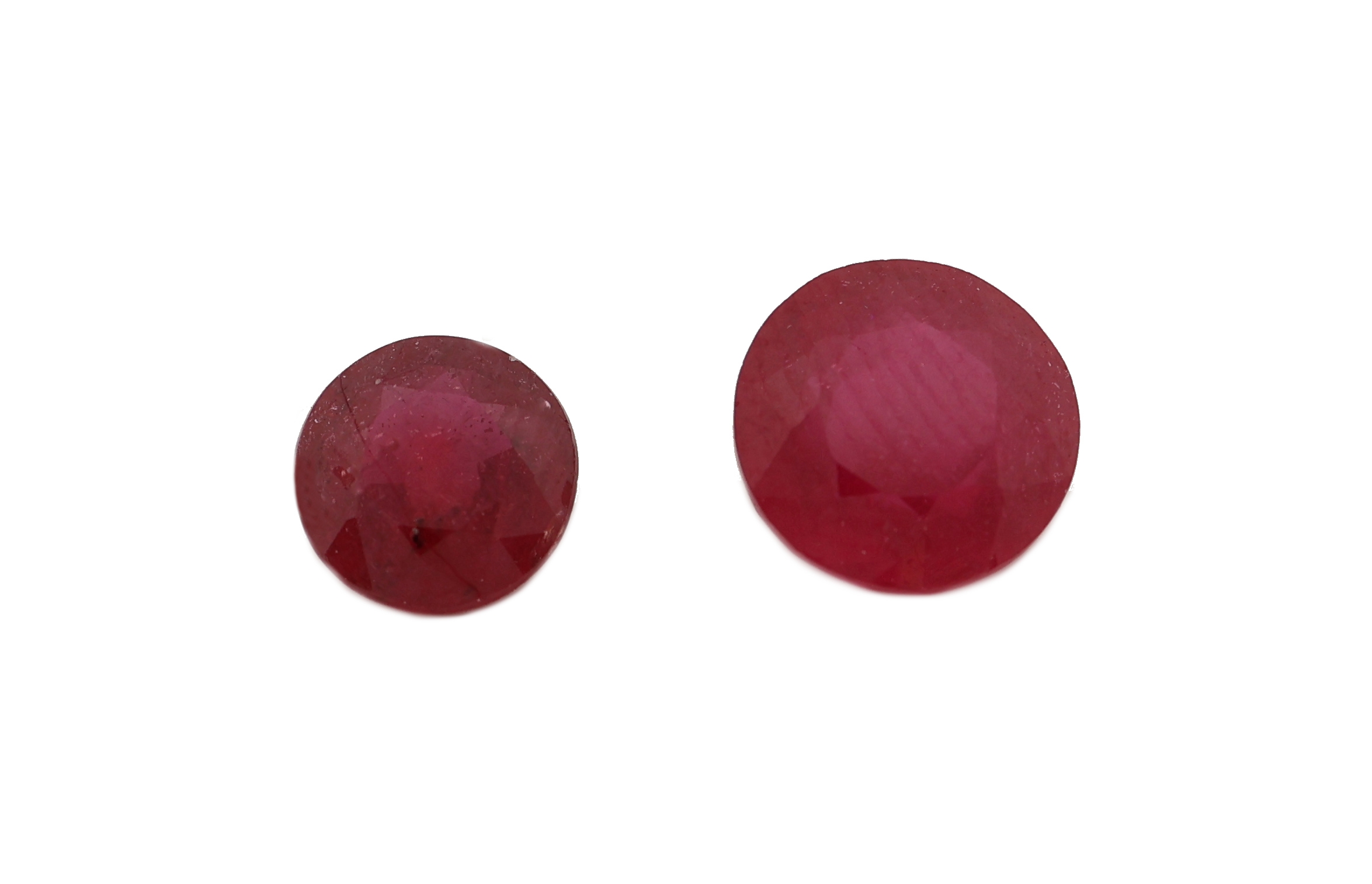 Image 27076213 - Lot 2 lose Rubine, zus. ca. 3.12 ct, rundfacett., 1 x 2.05 ct, 1 x 1.07 ct Schätzpreis: ...