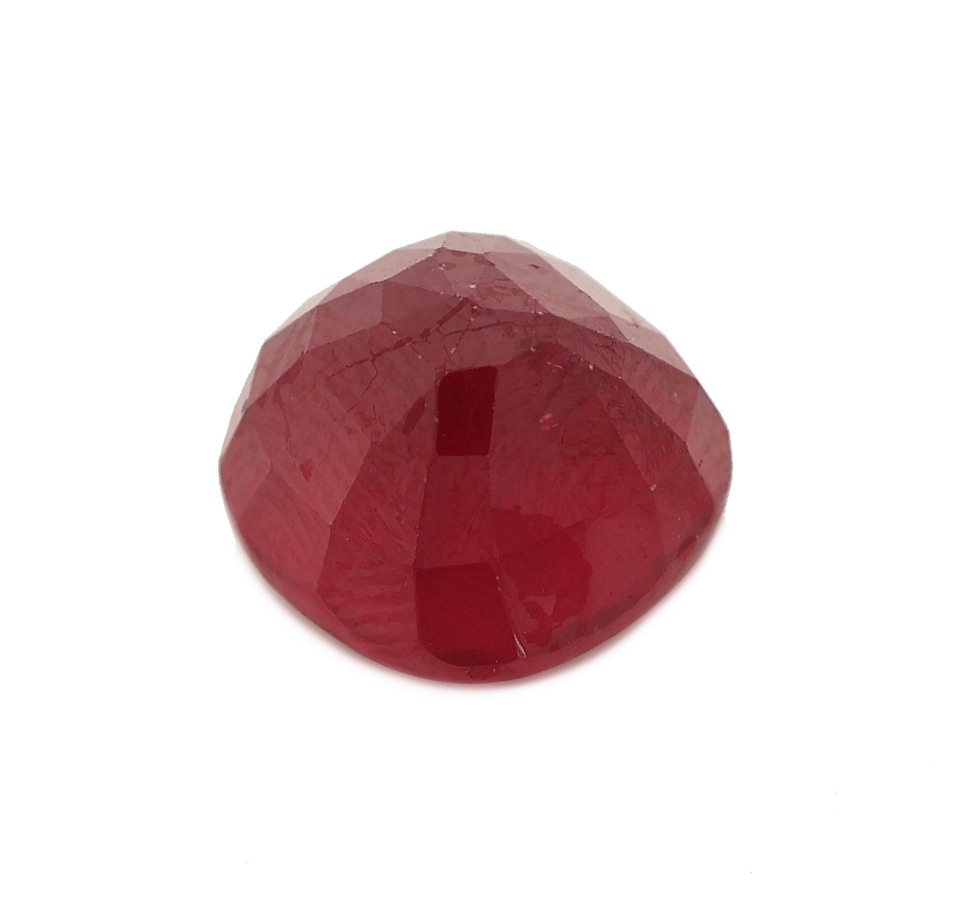 Detail a: Loser Rubin, ca. 7.38 ct, Kissenschliff