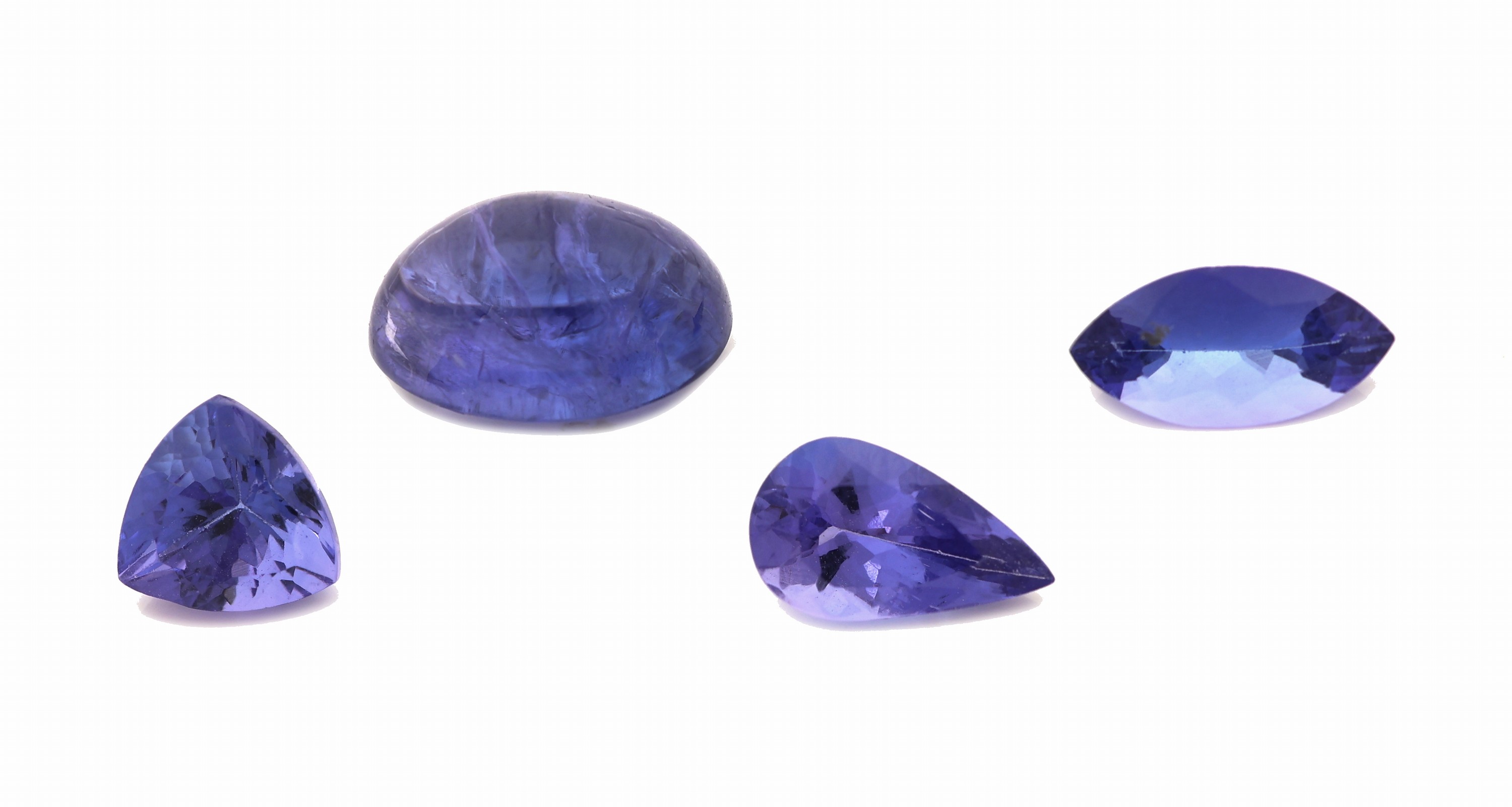 Image 27076242 - Konvolut 4 lose Tansanite zus. ca. 11.22 ct: 1 x ovaler Cabochon ca. 6.74 ct; 1 x facett. ...