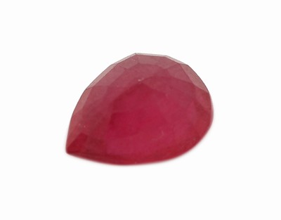 27076217a - Loser Rubin, ca. 2.76 ct, facett. Tropfen Schätzpreis: 1100, - EUR