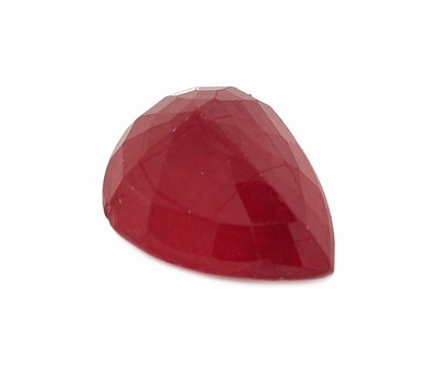 27076222a - Loser Rubin, ca. 4.25 ct, facett. Tropfen Schätzpreis: 1800, - EUR