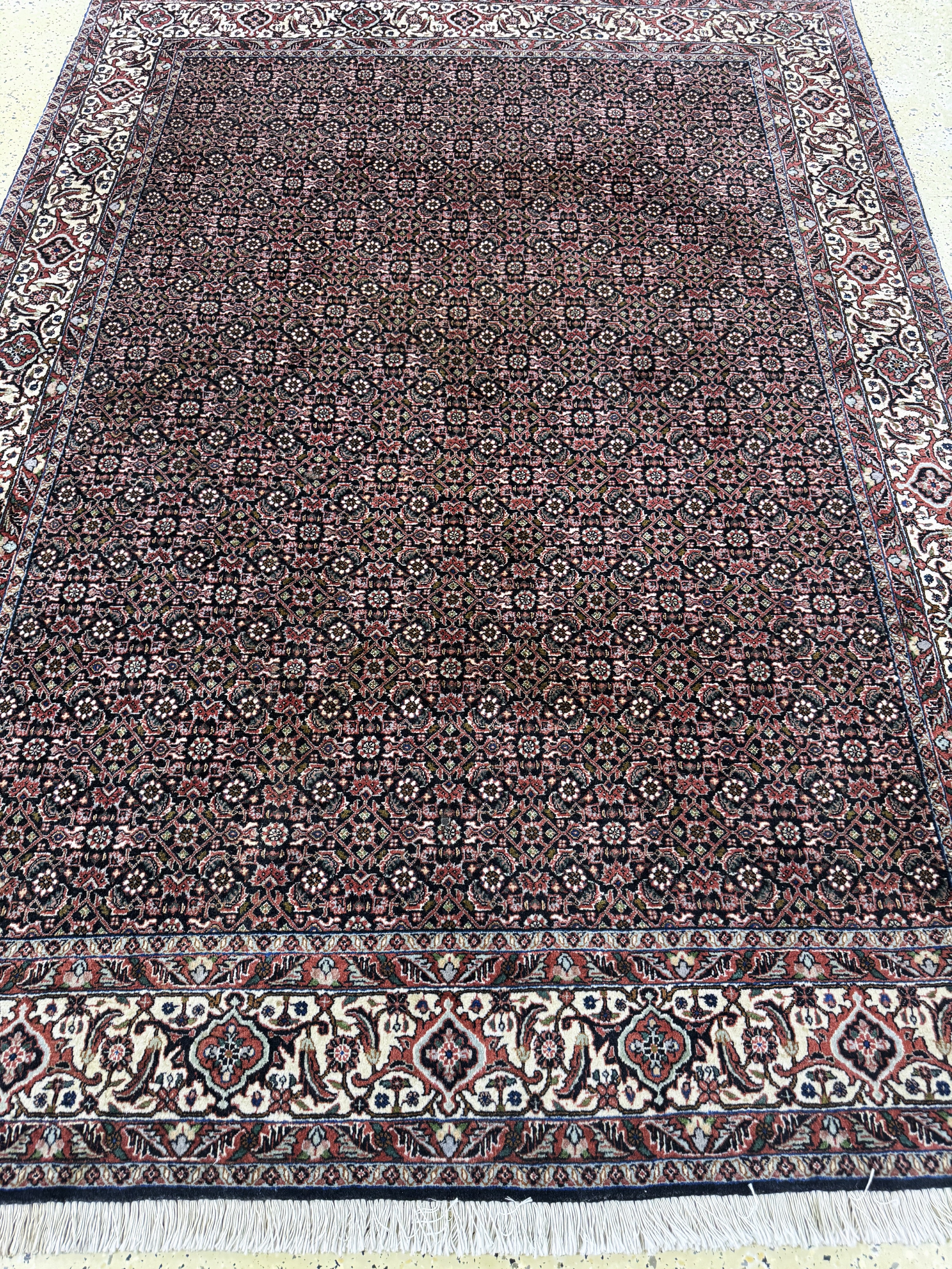Detail e: Bidjar Kork, Persien, Ende 20.Jhd, Korkwolle, ca. 235 x 178 cm, Reinigungsbedürftig, EHZ: 1-2