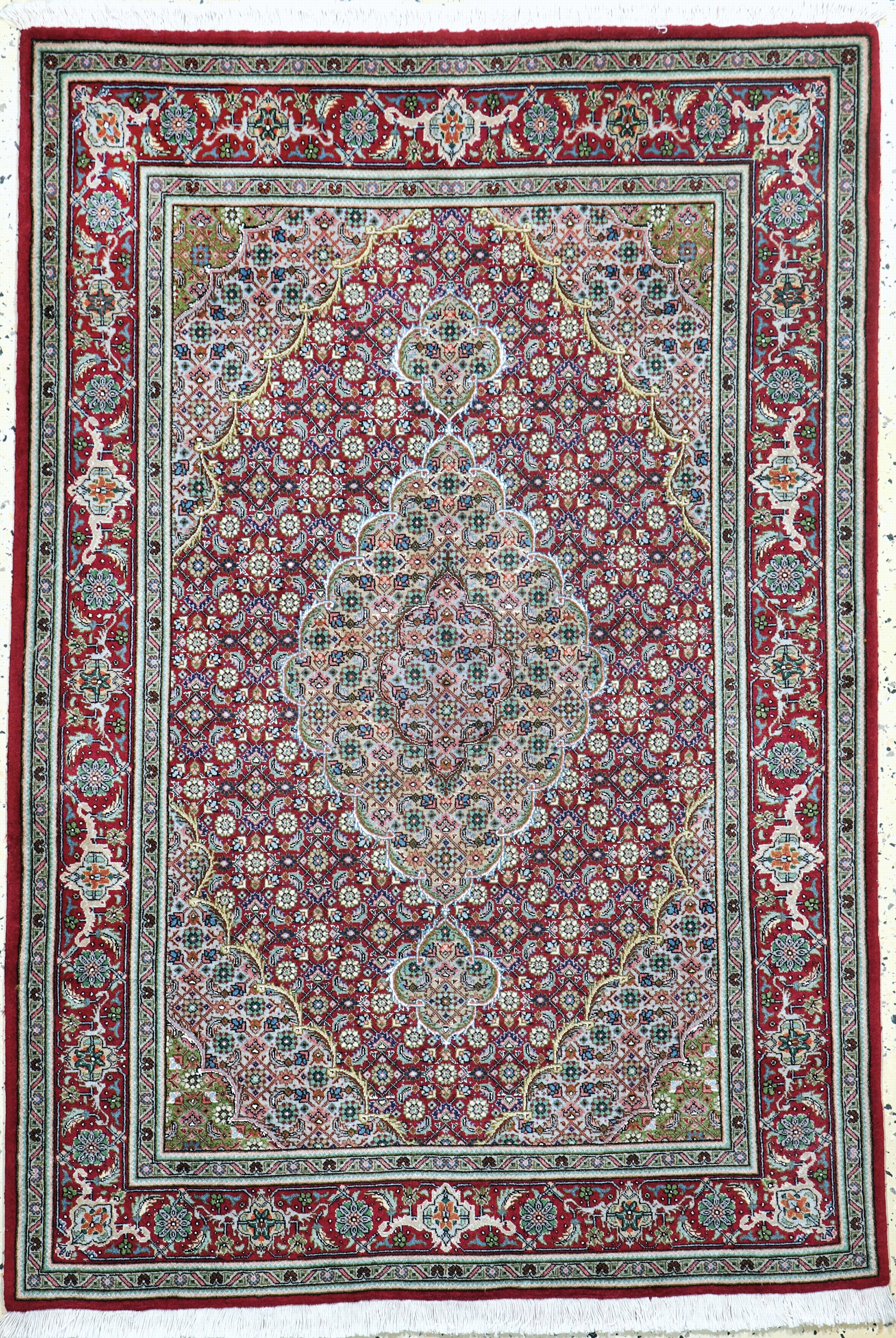 Image 27076382 - Täbriz fein(50 Raj), Persien, Ende 20.Jhd, Korkwolle mit Seide, ca. 150 x 103 cm, ca. ...