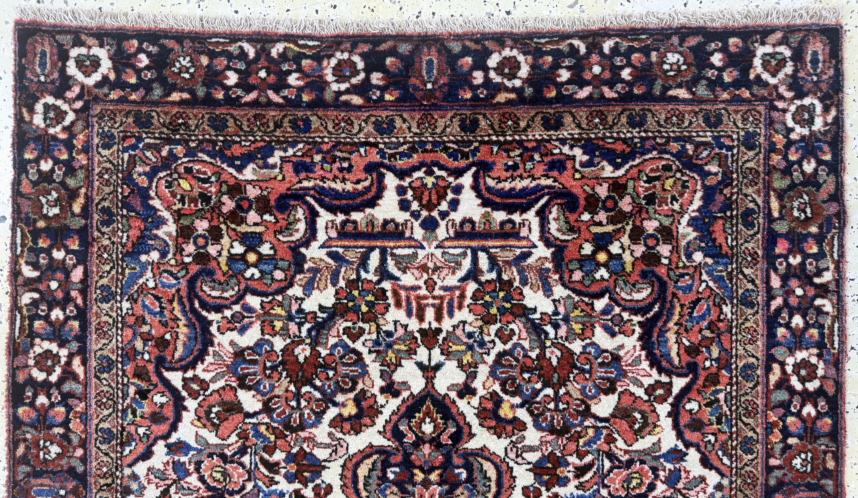 Detail a: Bortschalu, Persien, Mitte 20.Jhd, Wolle auf Baumwolle, ca. 197 x 133 cm, EHZ: 2