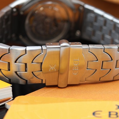 27076314c - EBEL Type E Armbanduhr in Stahl Referenz 9330C41, Automatik, beids. vergl. Edelstahlgeh. ...