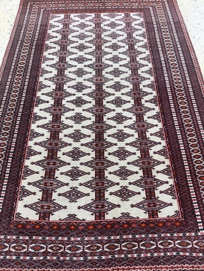 27076378d - Torkmen fein, Persien, Mitte 20.Jhd, Wolle auf Seide, ca. 190 x 135 cm, EHZ: 1-2 ...