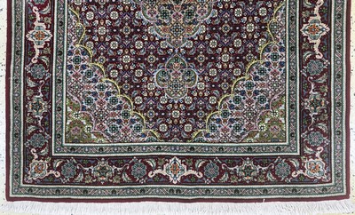 27076382b - Täbriz fein(50 Raj), Persien, Ende 20.Jhd, Korkwolle mit Seide, ca. 150 x 103 cm, ca. ...