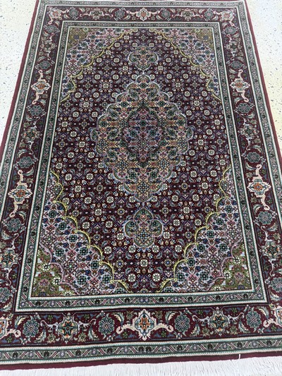 27076382c - Täbriz fein(50 Raj), Persien, Ende 20.Jhd, Korkwolle mit Seide, ca. 150 x 103 cm, ca. ...