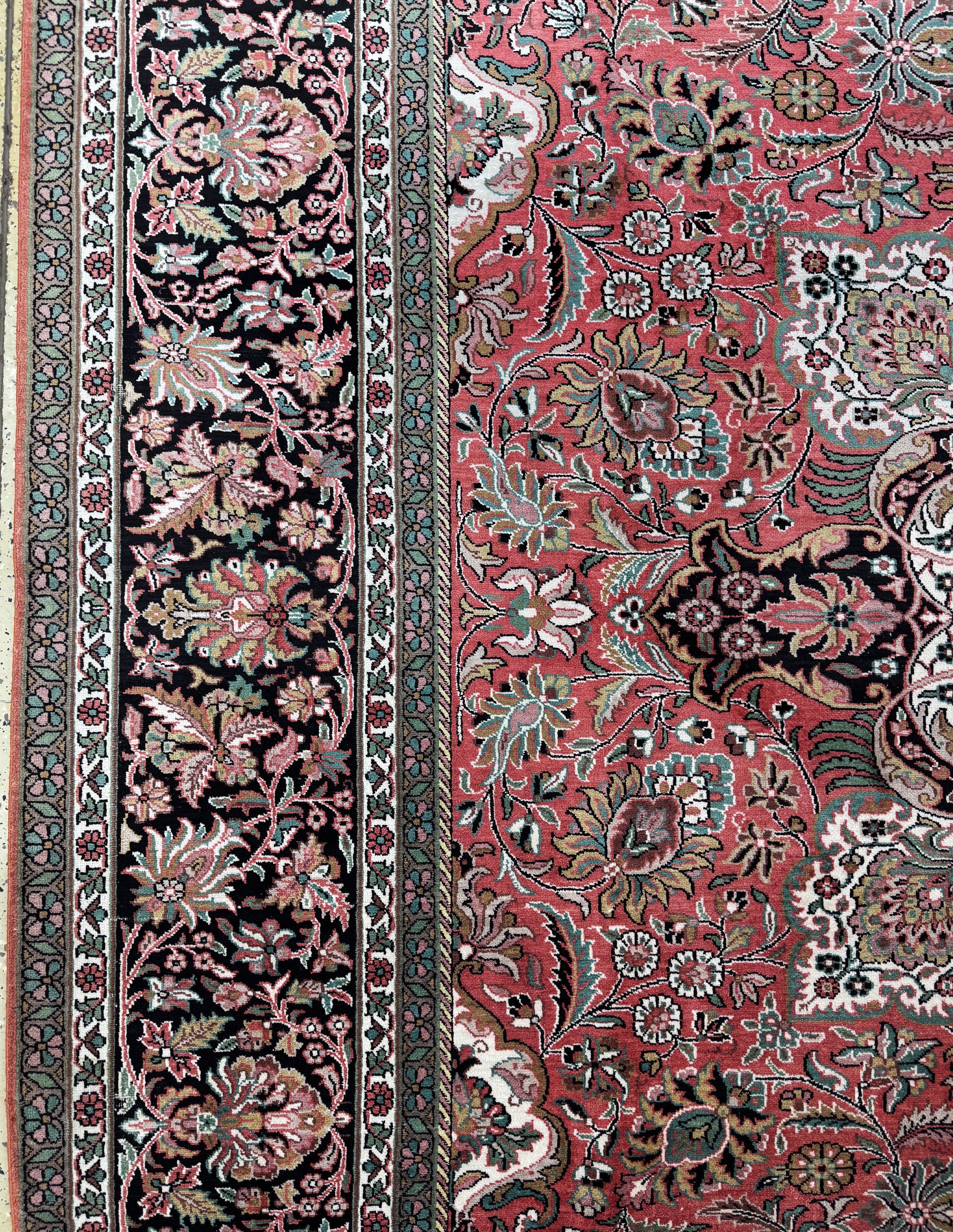 Detail c: Kaschmir, Indien, Ende 20.Jhd, merzerisierte Baumwolle, ca. 346 x 245 cm, EHZ: 1-2