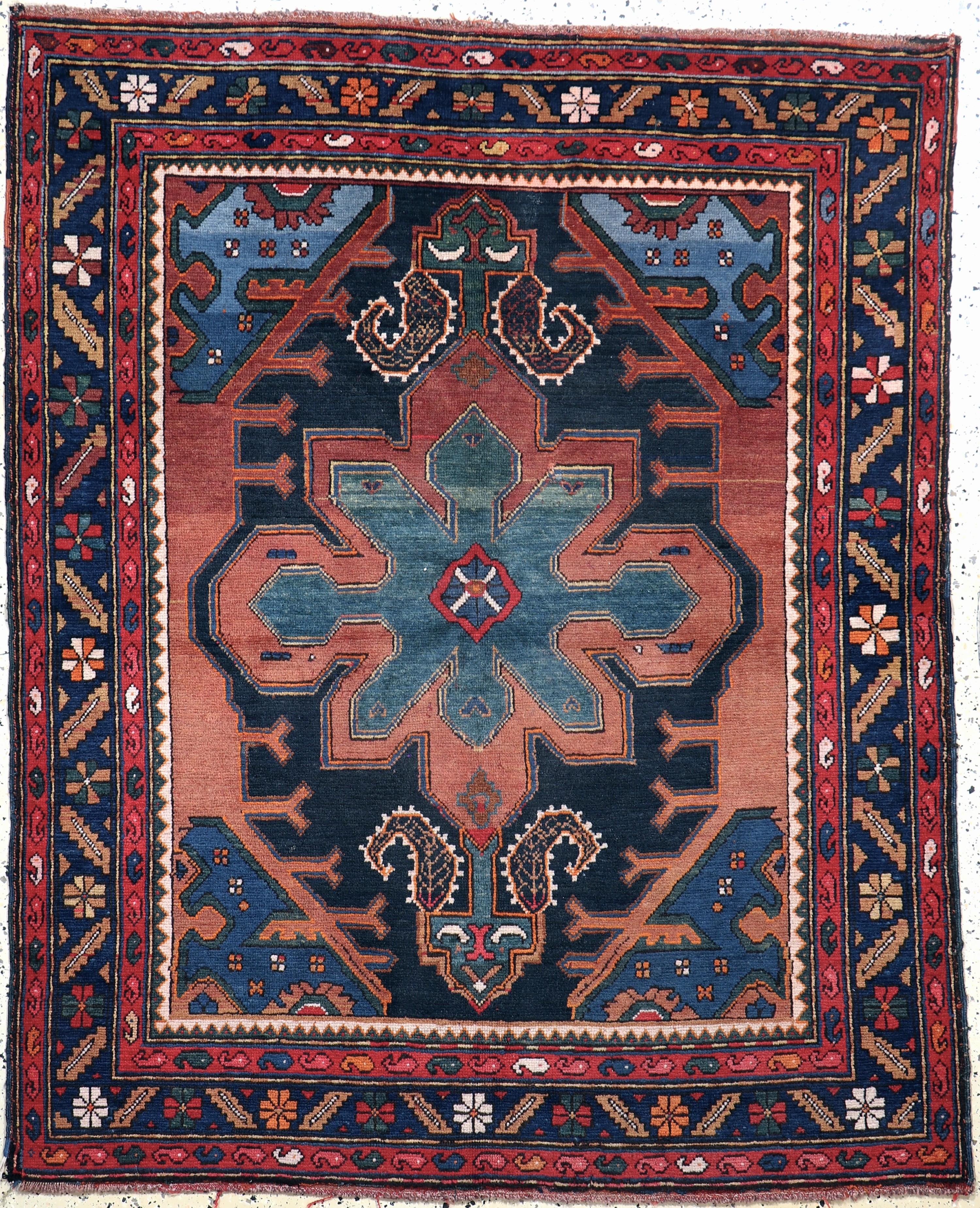 Image 27076408 - Kazak antik, Kaukasus, um 1900, Wolle auf Wolle, ca. 180 x 146 cm, EHZ: 3 Schätzpreis: ...