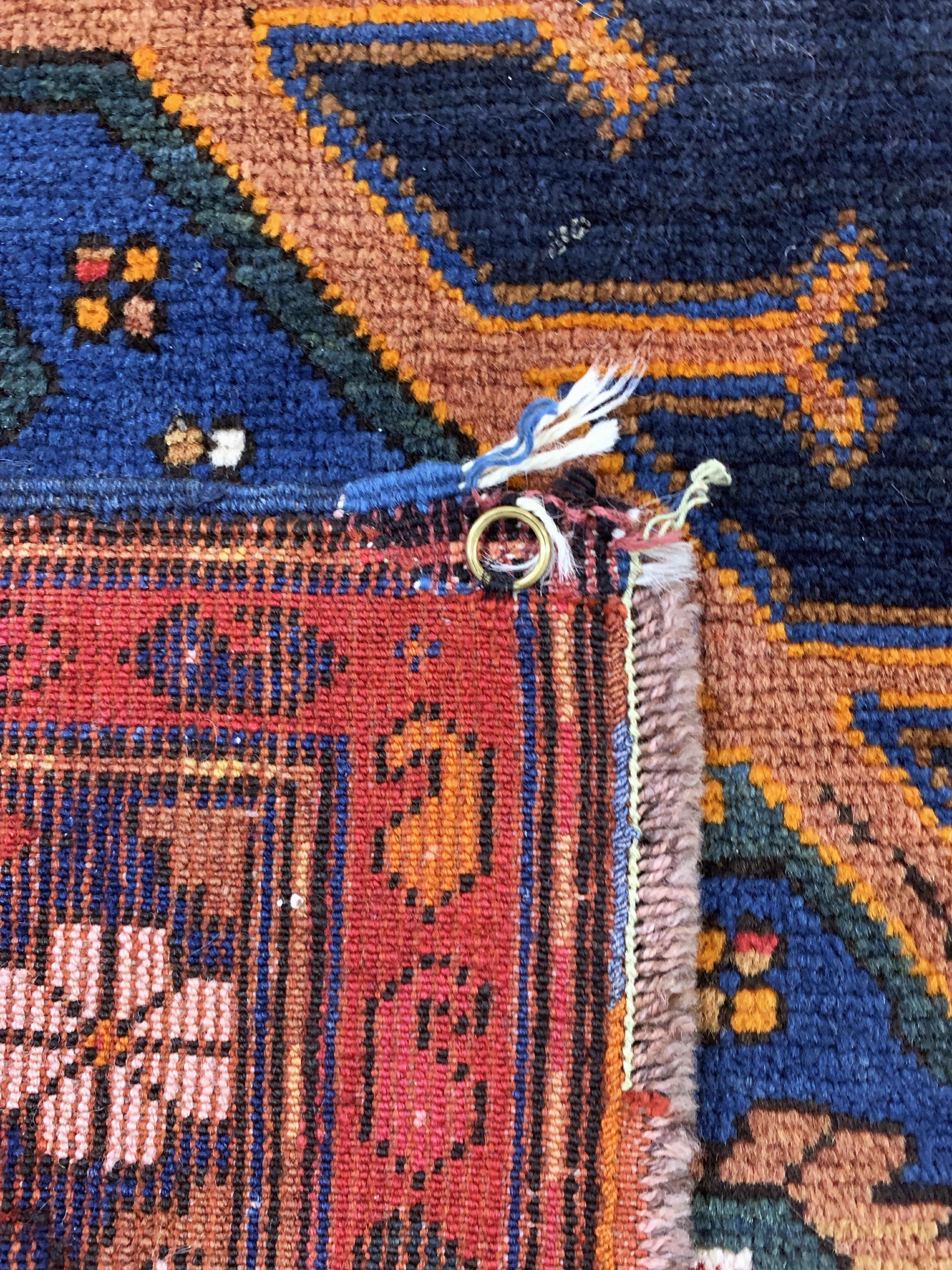 Detail f: Kazak antik, Kaukasus, um 1900, Wolle auf Wolle, ca. 180 x 146 cm, EHZ: 3