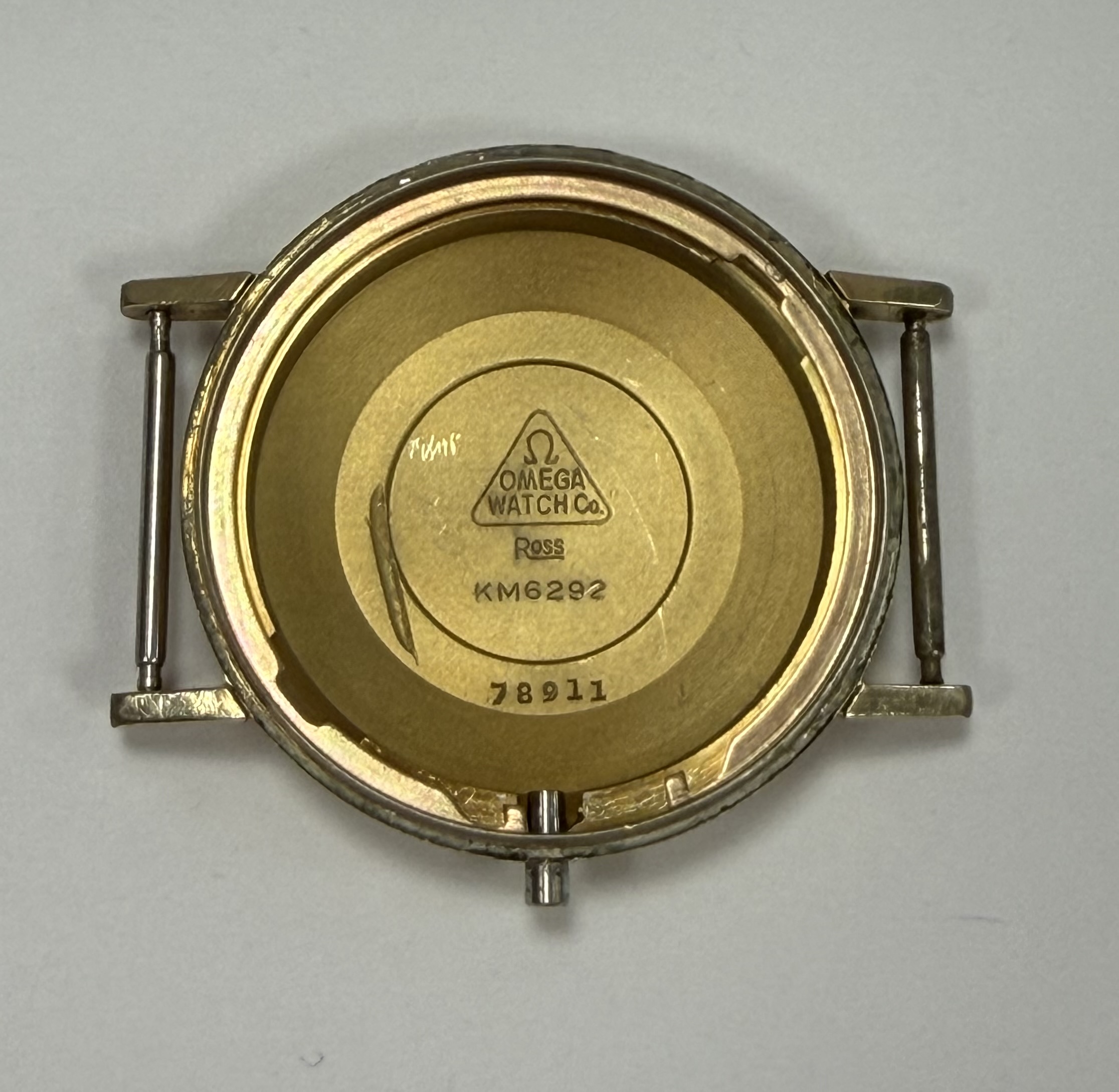 Detail e: OMEGA Herrenarmbanduhr Seamaster De Ville Referenz KM6292, Automatik, Schweiz um 1969, 2-teil. Goldfilled Geh. ber., Glasrand aufgedr., silb. orig. ...