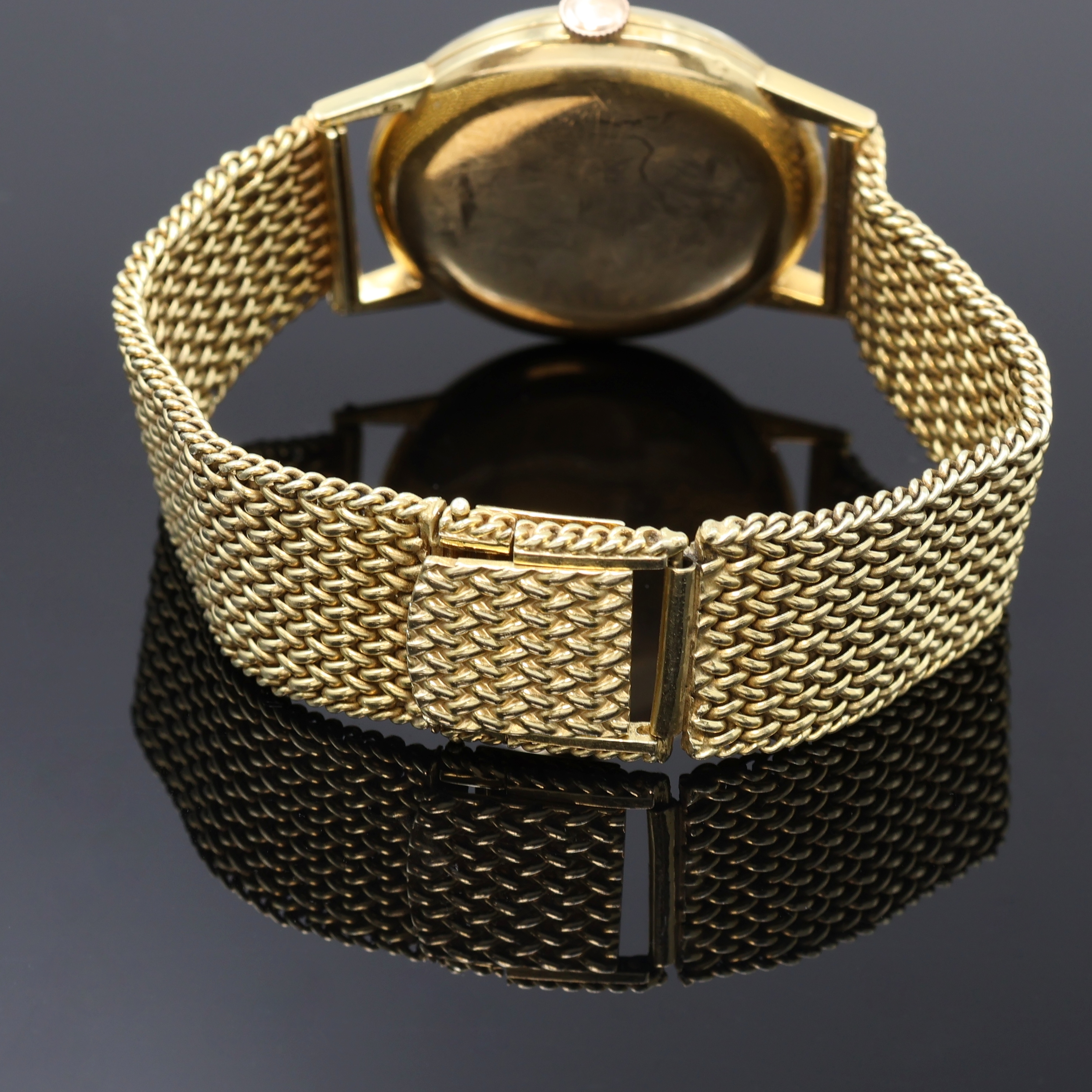 Detail c: ROLEX Herrenarmbanduhr Serie Precision in GG 750/000 Referenz 8961, Schweiz um 1961, Handaufzug, 2-teil. Geh. inkl. neutr. GG 585/000 Band, Glasrand ...