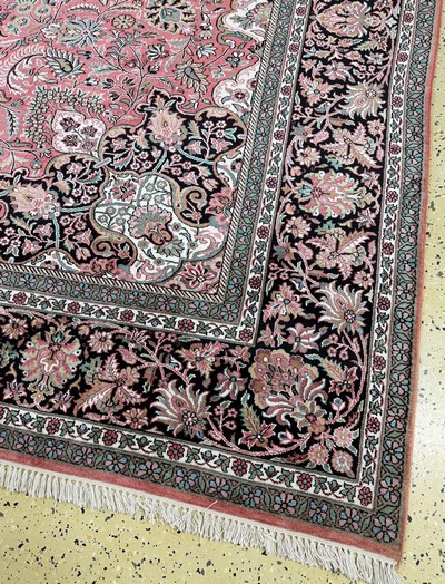 27076407a - Kaschmir, Indien, Ende 20.Jhd, merzerisierte Baumwolle, ca. 346 x 245 cm, EHZ: 1-2 ...