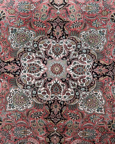 27076407d - Kaschmir, Indien, Ende 20.Jhd, merzerisierte Baumwolle, ca. 346 x 245 cm, EHZ: 1-2 ...