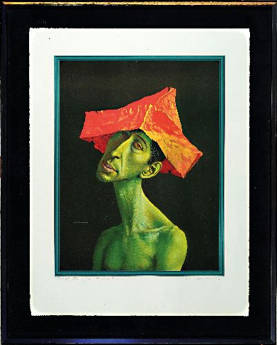 27076492k - Rudolf Hausner, 1914 Wien-1995 Mödling, Der traurige Europäer, Farblithographie, ...