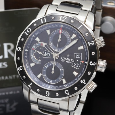 27076579a - CIMIER Seven Seas Herrenchronograph Referenz 6101, Automatik, Edelstahlgeh. inkl. orig. ...