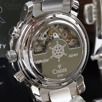 27076579d - CIMIER Seven Seas Herrenchronograph Referenz 6101, Automatik, Edelstahlgeh. inkl. orig. ...