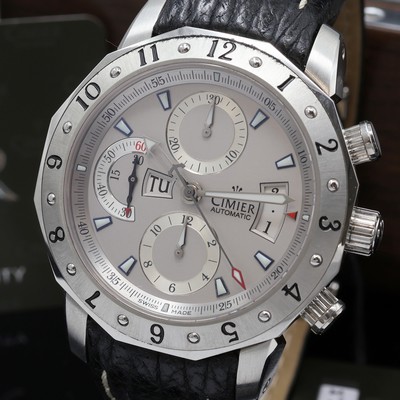 27076588a - CIMIER Seven Seas Herrenchronograph Referenz 6101, Automatik, Edelstahlgeh. inkl. orig. ...