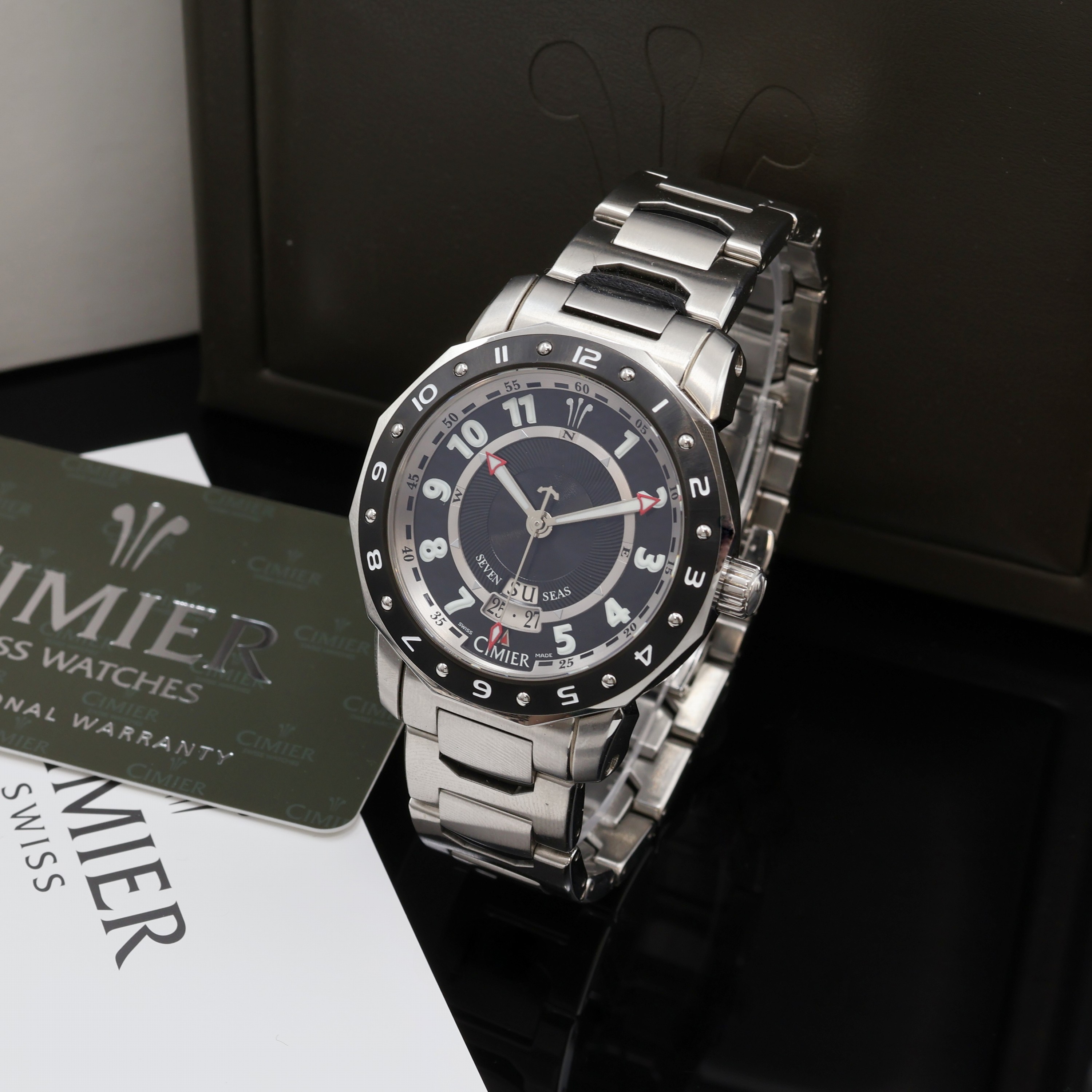 Image 27076608 - CIMIER Seven Seas Herrenarmbanduhr Referenz 6198, Automatik, Edelstahlgeh. inkl. orig. ...